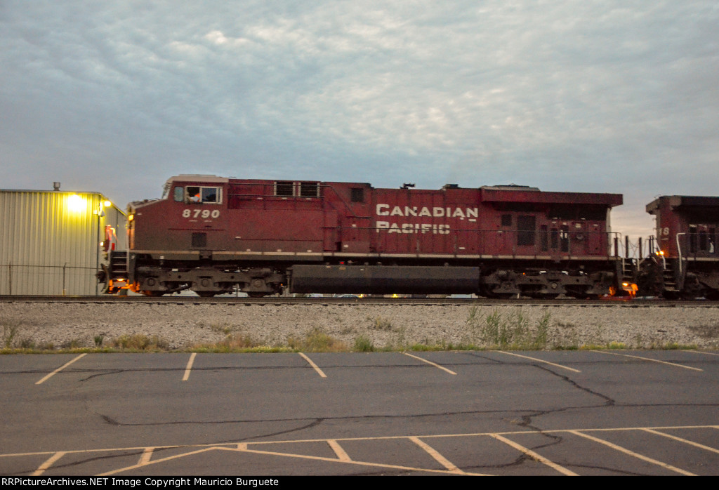 CP ES44AC Locomotive leading a train